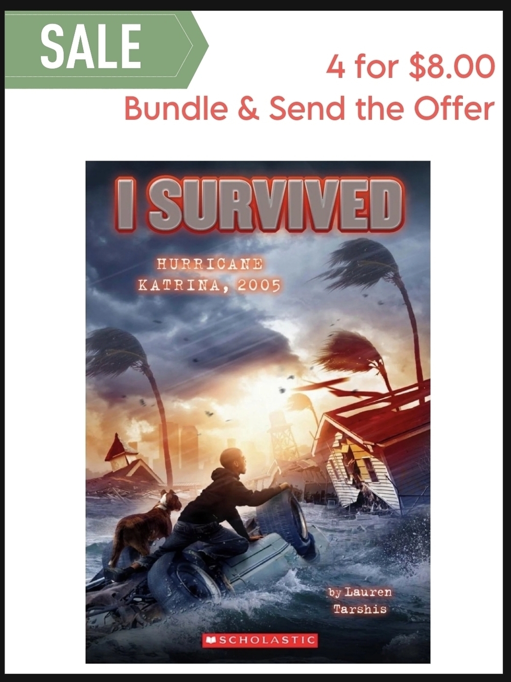 Scholastic I Survived Hurricane Katrina, 2005 — Orange and Silver Cover Art